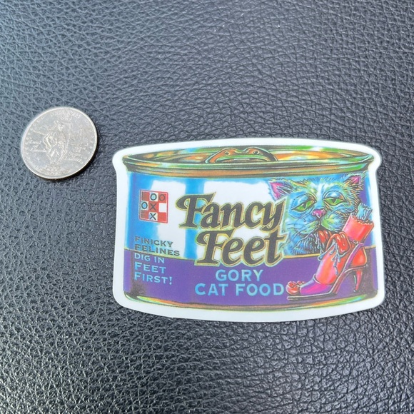 Fancy Feet Gross Crude Rude Blunt Brand Parody 80s 90s Blunt Funny Sticker cats - Picture 2 of 4